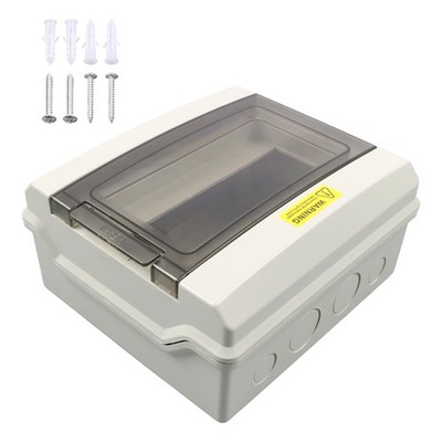 For Miniature Breaker MCB 9 Way Power Distribution Box W/Bus Bars & Din Rail