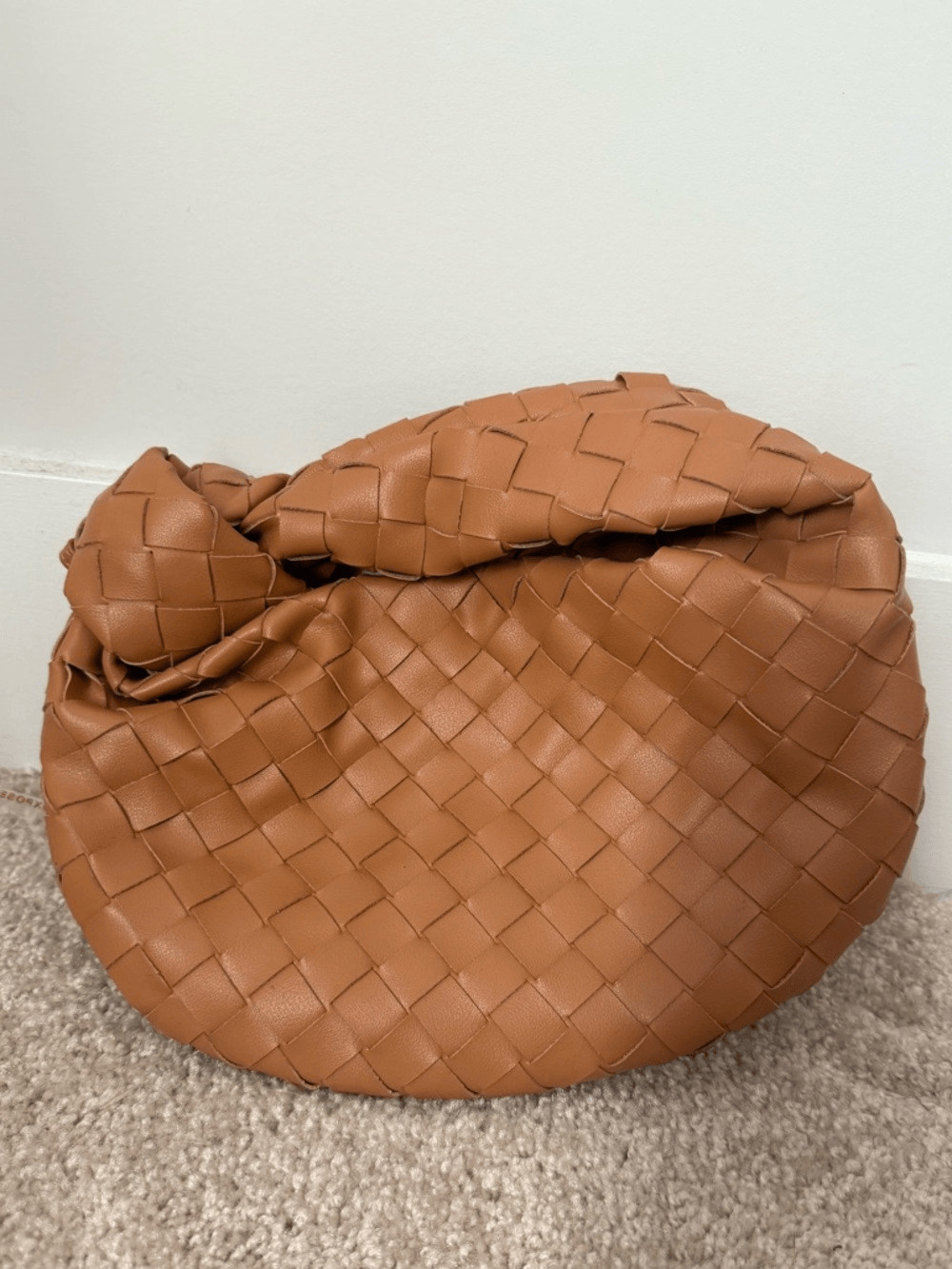 BOTTEGA VENETA Nappa Intrecciato Mini Jodie Caramel