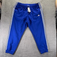 new-adidas-sweatpants-mens-4xlt-blue-tapered-fleece-jogger-running-sportswear