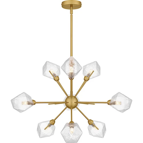 Quoizel Salvador 9Lt Chandelier, Gold/Clear Textured - PCSVD5034BRG - Picture 1 of 1