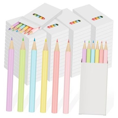 Mini Colored Pencils Bulk 3.5'' Coloring Drawing Pencil in Boxes End of Year