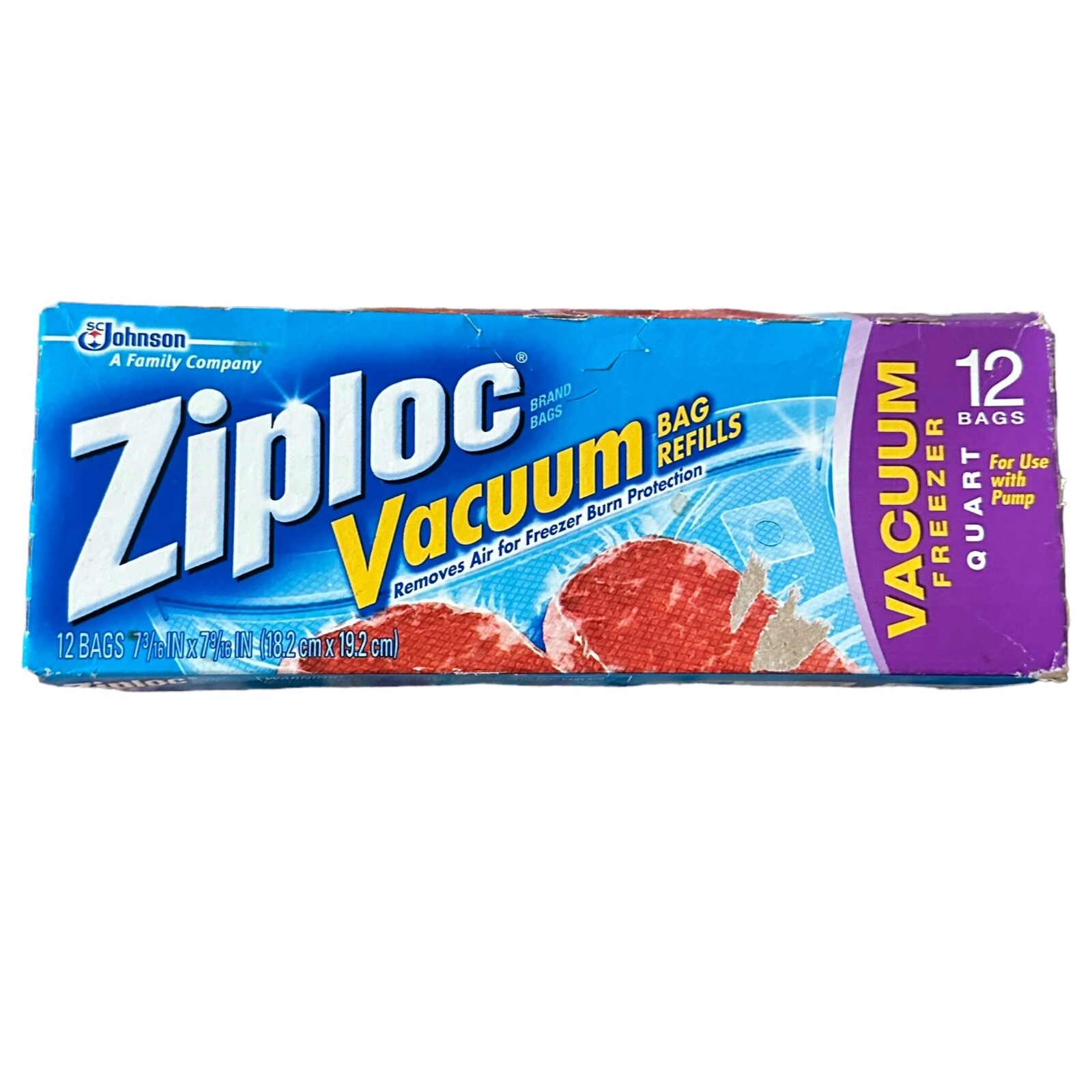 Ziploc Vacuum Bag Refills Quart Size Freezer 12 Bags Brand New For Use With Pump eBay