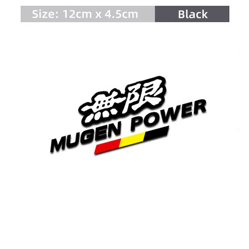 1 pieza calcomanías blancas Mugen Power Racing carrocería de automóvil ventana lateral tapa de gasolina pegatina deportiva - Imagen 4 de 12