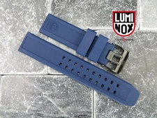 New LUMINOX 23mm Rubber Strap EVO Diver Watch Band 3050 3950 Colormark Blue PVD