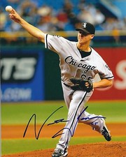Signed  8x10 NATE JONES Chicago White Sox Photo - COA