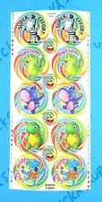 Rainbow Animal Rounds Lollipop Scented Scratch & Sniff Sticker Strip