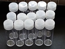 You Pick 15 BCW Penny,Nickel,Dime,Quarter,Half Dollar Round Plastic Coin Tubes
