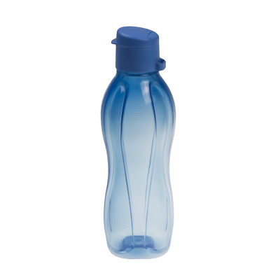 TUPPERWARE EcoEasy Trinkflasche 500ml blau Clipverschluss