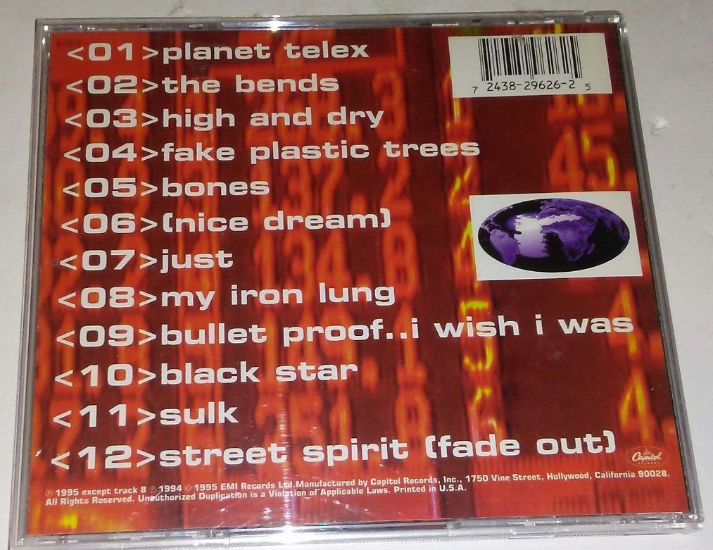 Radiohead : The Bends CD (1995)-Rare Vintage-SHIPS N 24 HOURS