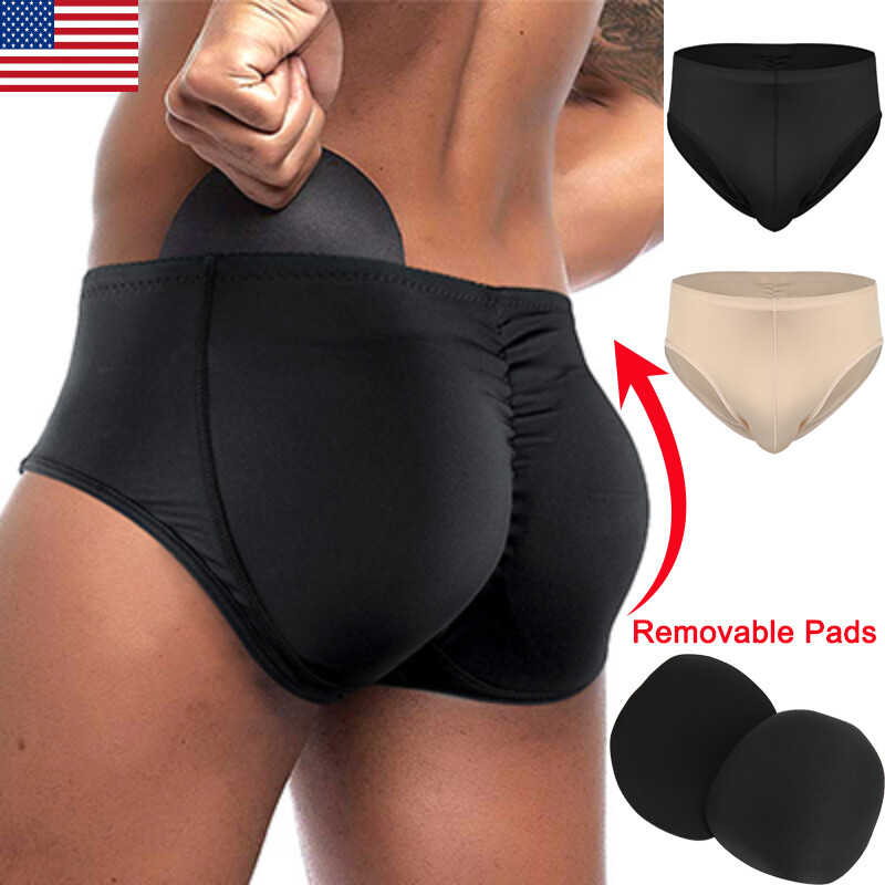 Fake Ass Mens Padded Briefs Hips Butt Lifter Panties Underwear Shaper Shapewear