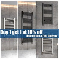Designer Straight Heated Bathroom Towel Rail Radiator Central Heating Rads UK