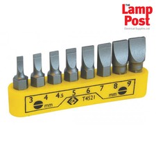 CK Tools T4521 Screwdriver Bit Clip Set - 8 Piece Slotted Screwdriver Bits