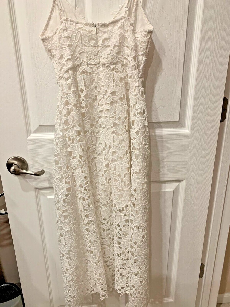 astr the label white lace midi dress Nathalia Dress