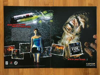1999 Resident Evil 3: Nemesis PS1 Playstation 1 Print Ad/Poster Official Art PS4