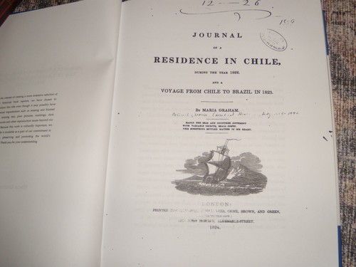 Tagebuch einer Residenz in Chile im Jahr 1822 --, Maria Graham Faksimile - Bild 2 von 12