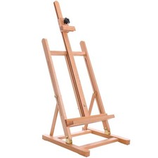 U.S. Art Supply Medium Tabletop Wooden H-Frame Studio Easel - Artists Adjusta...