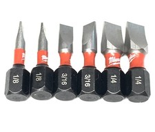 MILWAUKEE SHOCKWAVE Impact Duty Slotted Bit Set 1in. 6Pc