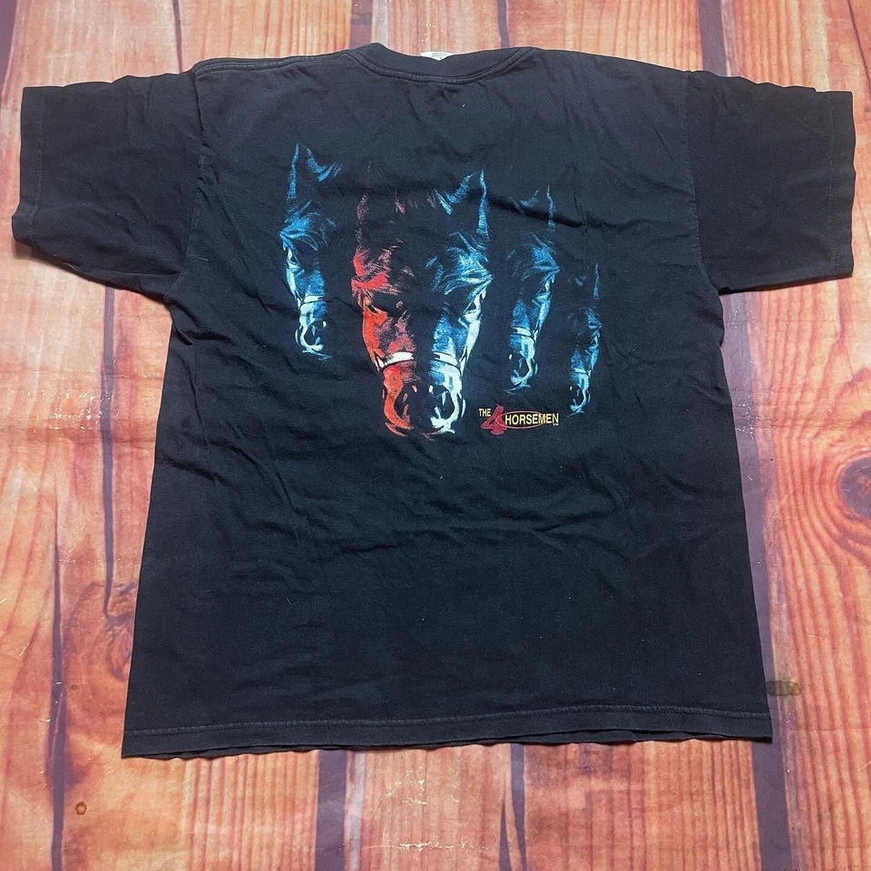 Camisa De Colección Doble Cara Años 90 WCW 4 Cuatro Jinetes L Puntada Única Negra Lucha Libre Foto 2 de 4