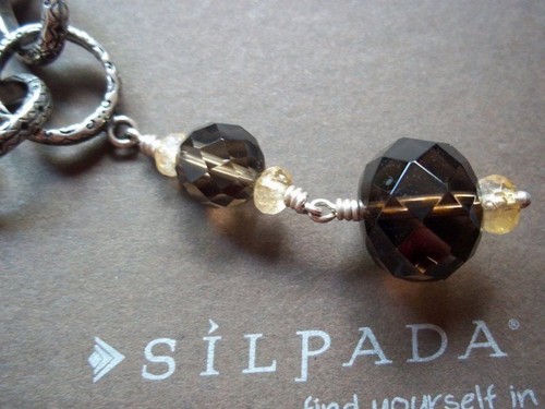 Silpada N1454 Smoky Quartz Citrine 17 in Necklace Sterling Silver Rare - Picture 9 of 12