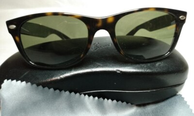 RAY BAN RB2132 NEW WAYFARER SUNGLASSES   HAVANA  / NEW G15 LENS   CASE / CLOTH