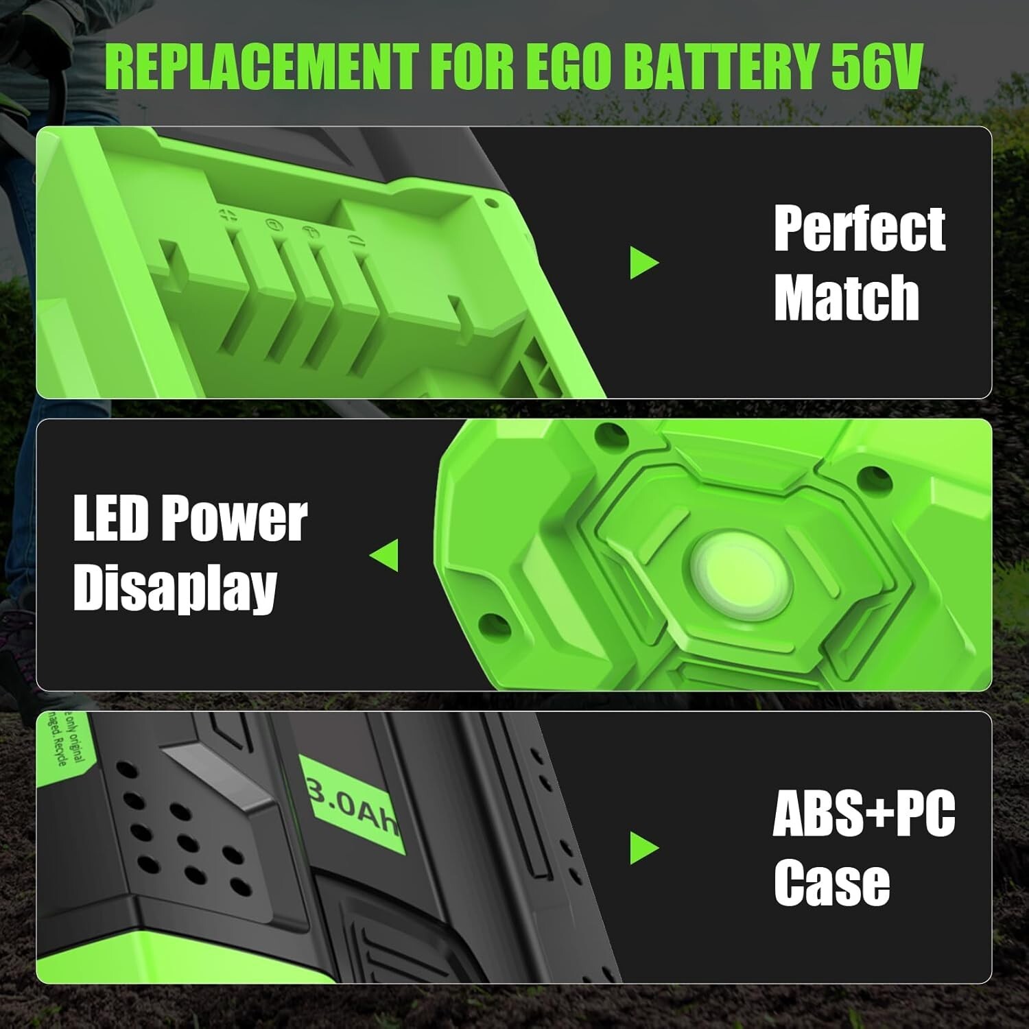 56V Battery Replacement for EGO Tools – Compatible with CS & LB Series