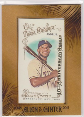 RARE 2015 ALLEN & GINTER ELVIS ANDRUS 10TH ANNIVERSARY MINI SP CARD ~ 2014 #335