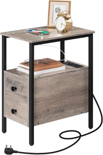 HOOBRO Beistelltisch Nachttisch 2 Schubladen Nachttisch 30 x 48 x 61,5 cm - Bild 27 von 29