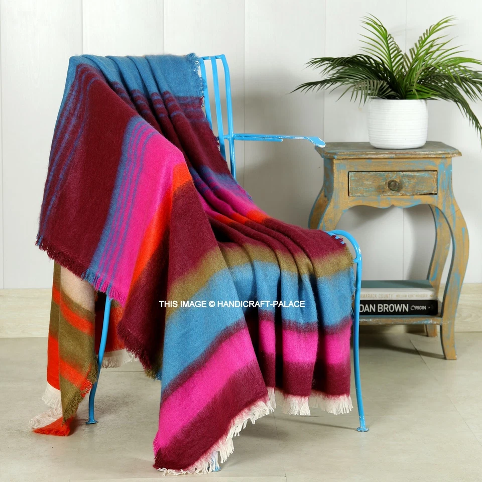 Manta Suave Punto 100% Acrílico Lana Estilo Interior para Sofá Y Cama - Imagen 1 de 4