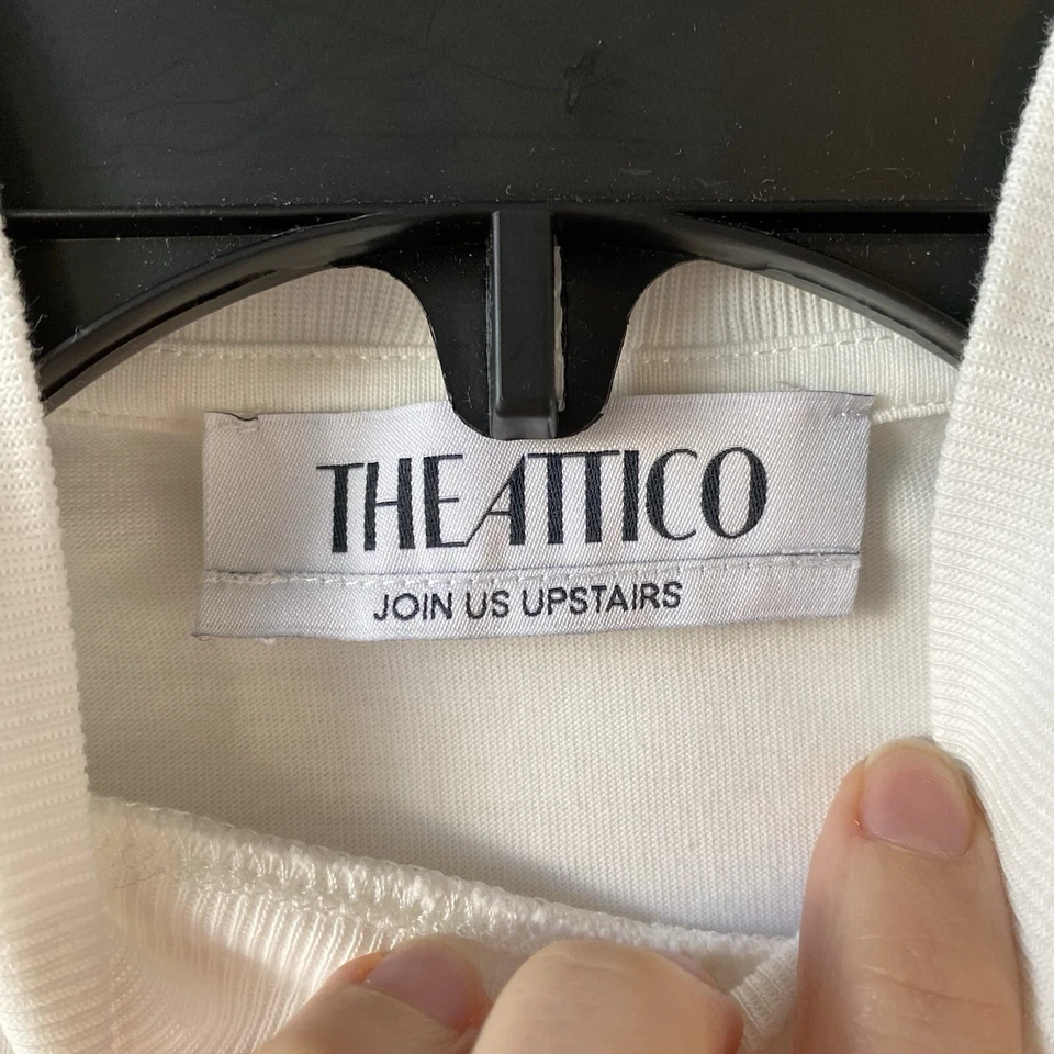 The Attico Aurelie Tie Wrap Belt T-Shirt White 36 / 00 - Image 4 of 4