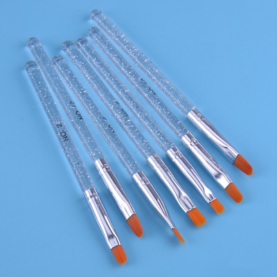 7 Stck. Acryl Nail Art Stift Tipps UV Builder Gel Malerei Pinsel Maniküre Werkzeug Set