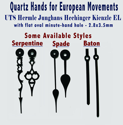 HANDS Pointers for quartz clock UTS Hermle Junghans Hechinger