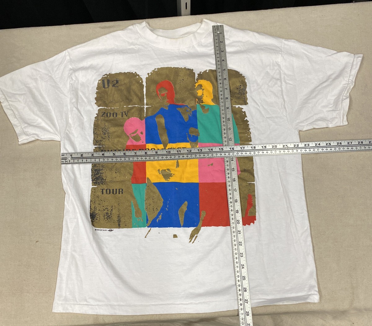 U2 Zoo TV  ツアー　Tシャツ　Vintage ヴィンテージ Vintage 1991 U2 Zoo TV Tour Black T Shirt XL Single Stitch