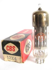 CBS 12X4 Rectifier Tube - New Old Stock/New In Box, Hickok 539B Tested