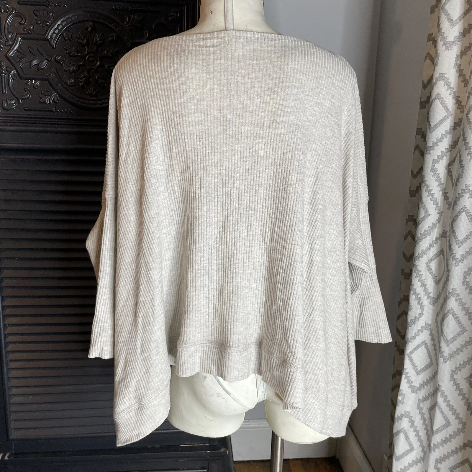 beyond-yoga cozy fleece convertible soft ribbed sweater