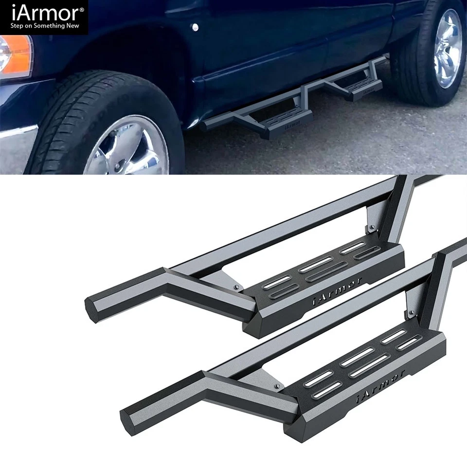 iArmor Stainless Steel Drop Steps for 02-08 Dodge Ram 1500 2500 3500 Quad Cab Foto 2 de 4