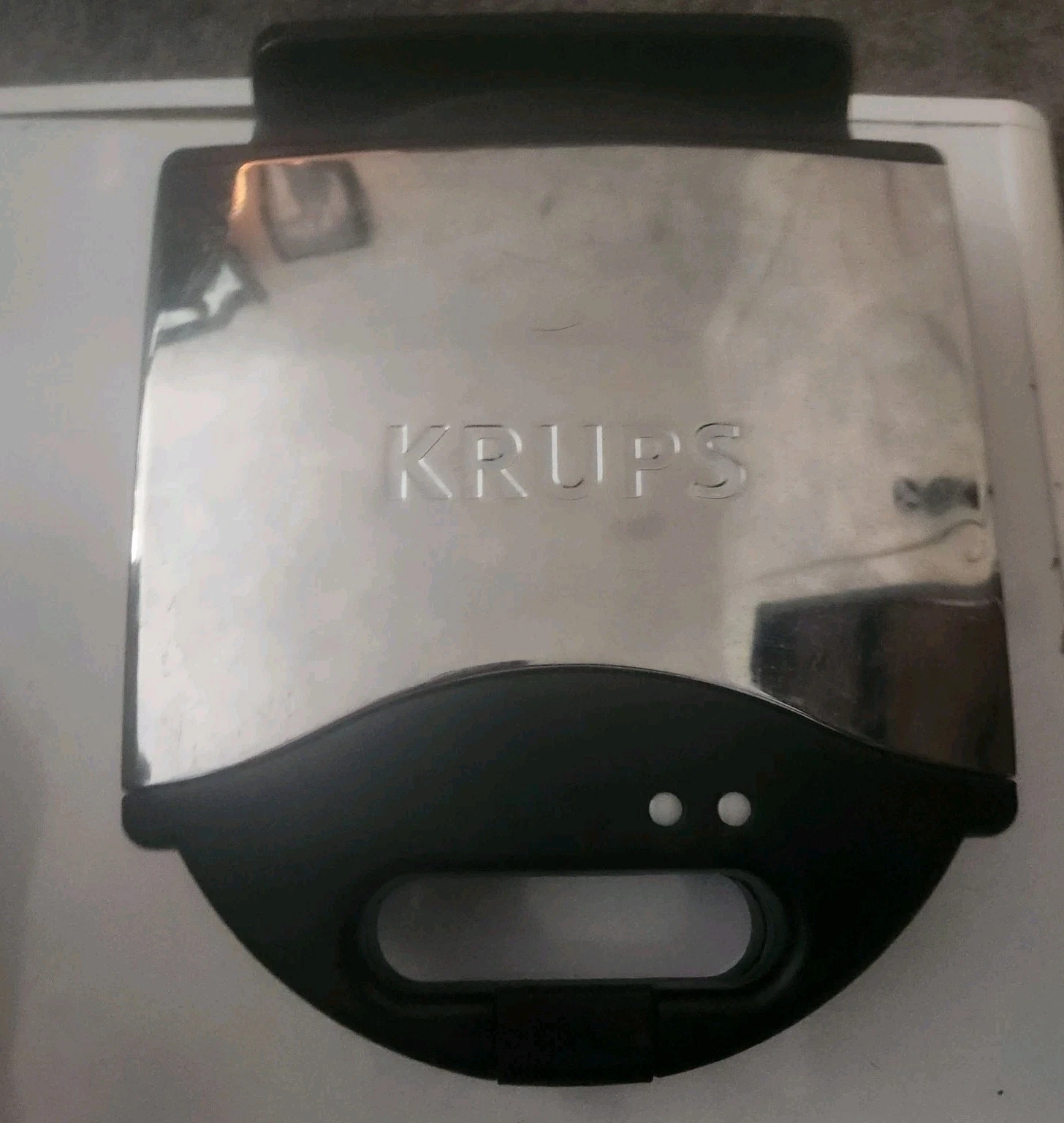 Krups 4 Slice Belgian Waffle Maker Non Stick Stainless Chrome Tested Model 654
Opens in a new window