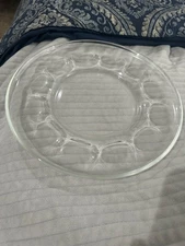Vintage Pyrex Clear Glass Deviled Egg/Relish Plate or Easter Egg 11 Inch