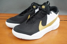 Nike Team Hustle D X Shoes Youth Size 5Y Black Gold Lace Up Basketball Sneakers