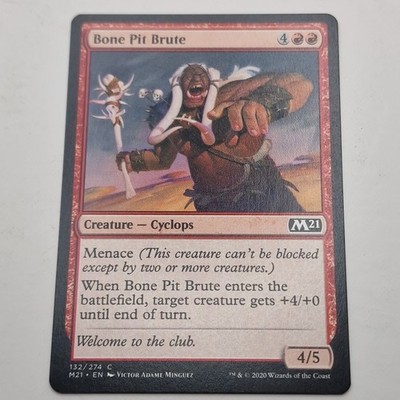 MTG: Bone Pit Brute 132/274 - M21 Core Set 2021 Red Common (2)