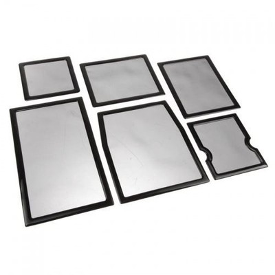DEMciflex Staubfilterset für Cooler Master HAF XM - Schwarz / Schwarz
