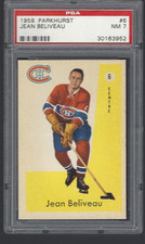 1959 Parkhurst #6 HOF JEAN BELIVEAU PSA 7