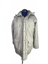 Vintage Sears Roebuck Wool-Lined Parka Barn Coat Detachable Hood Size 36 Unisex