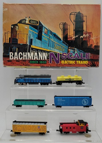 Juego de 5 coches diésel Bachmann 4026 N Santa Fe GP-40 EX/caja | Zustand: Used