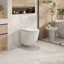 Norton 66 Wall Hung Pan With R&T Inwall Cistern - Rimless Tornado