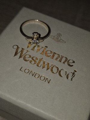 Vivienne Westwood London Orb Gold Tone Sterling Silver 925 Ring