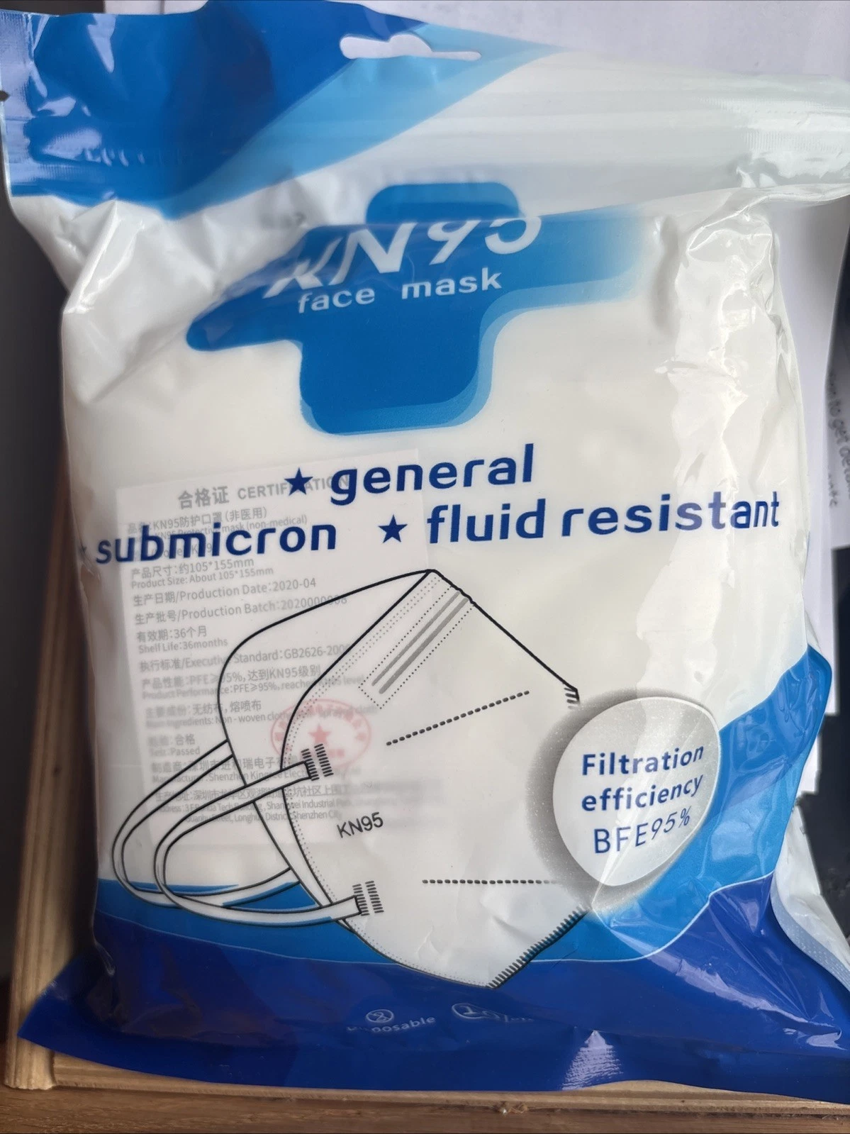 10 PCS KN95 Face Mask Disposable Mouth Cover Medical Protective Respirator PM2.5