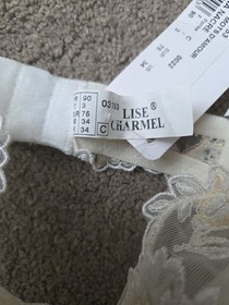 Brand New Cream Lace Lise Charmel Underwired Bra  Size Uk 34C  New 