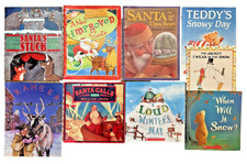 Children  s Christmas Lot 9 Paperback Books Santa Snow Winter Theme Teachers