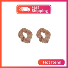 Set of 2 Solid Scrunchies Tan