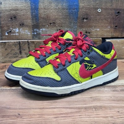 Nike Dunk Low Premium  Black Red Citron Sz 8 Women 6.5 Men s 39 EU | 313600-061